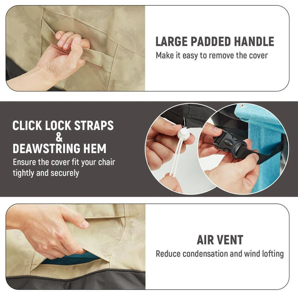 36 In. D X 34 In. W X 32 In. H Waterproof Outdoor Adirondack Patio Chair Cover 4 36 In. D X 34 In. W X 32 In. H Waterproof Outdoor Adirondack Patio Chair Cover - Image 4