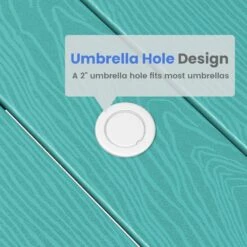 HDPE 7-Piece Plastic Rectangle Standard Height Outdoor Dining Set In Aruba Blue -Jearey patio dining sets pejyczytz ab 44 1000