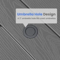 HDPE 7-Piece Plastic Rectangle Standard Height Outdoor Dining Set In Gray -Jearey patio dining sets pejyczytz gy 44 1000