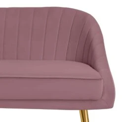 Modern 48 In. Golden Base Velvet Tufted 2-Seats Pink Loveseat Sofa For Living Room Furniture Sets -Jearey pink jearey loveseats e15sry hd pk 1f 1000