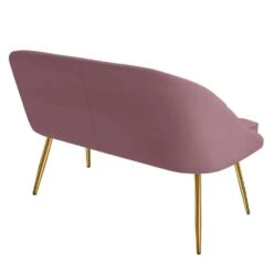 Modern 48 In. Golden Base Velvet Tufted 2-Seats Pink Loveseat Sofa For Living Room Furniture Sets -Jearey pink jearey loveseats e15sry hd pk 44 1000