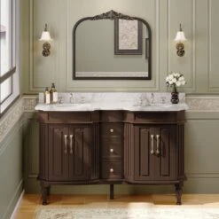 Outdoor HIPS Plastic Patio Chat Set Brown Adirondack Chairs With Side Table And Folding Ottoman Set Of 5-Piece