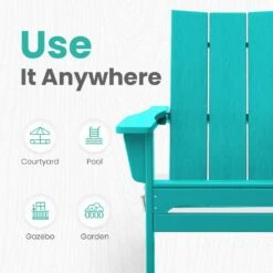 Aruba Blue Classic Folding HDPE Plastic Adirondack Chair (1-Pack) 11 Aruba Blue Classic Folding HDPE Plastic Adirondack Chair (1-Pack) -Jearey plastic adirondack chairs hqzdy ab 1f 1000