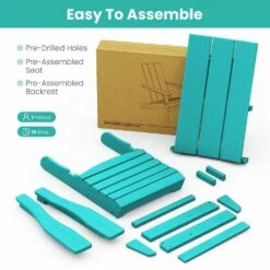 Aruba Blue Classic Folding HDPE Plastic Adirondack Chair (1-Pack) 12 Aruba Blue Classic Folding HDPE Plastic Adirondack Chair (1-Pack) -Jearey plastic adirondack chairs hqzdy ab 44 1000