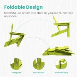 Apple Green Classic Folding HDPE Plastic Adirondack Chair (1-Pack) 10 Apple Green Classic Folding HDPE Plastic Adirondack Chair (1-Pack) -Jearey plastic adirondack chairs hqzdy ap 4f 1000