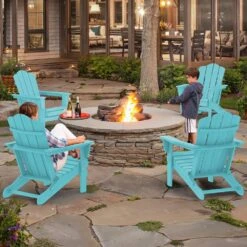 Classic Tiffany HDPE Folding Plastic Adirondack Chair (1-Pack) -Jearey plastic adirondack chairs pefac hd tl 31 1000