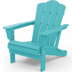 Classic Tiffany HDPE Folding Plastic Adirondack Chair (1-Pack) -Jearey plastic adirondack chairs pefac hd tl d4 1000