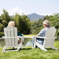 Classic White HDPE Folding Plastic Adirondack Chair (1-Pack) 8 Classic White HDPE Folding Plastic Adirondack Chair (1-Pack) -Jearey plastic adirondack chairs pefac hd wt 66 1000