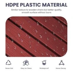 Oversized HDPE Resin Outdoor Patio Rocking Plastic Adirondack Chair In Red -Jearey plastic adirondack chairs pekd red 44 1000