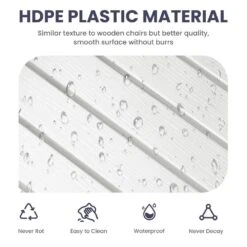 Oversized HDPE Resin Outdoor Patio Rocking Plastic Adirondack Chair In White -Jearey plastic adirondack chairs pekd white 44 1000