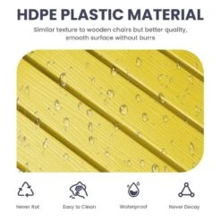 Oversized HDPE Resin Outdoor Patio Rocking Plastic Adirondack Chair In Yellow (1-Pack) 11 Oversized HDPE Resin Outdoor Patio Rocking Plastic Adirondack Chair In Yellow (1-Pack) -Jearey plastic adirondack chairs pekd yellow 44 1000