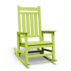 HDPE Apple Green Adirondack Rocking Chair (1-Pack)