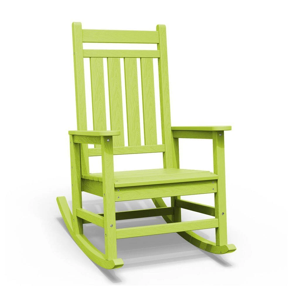 HDPE Apple Green Adirondack Rocking Chair (1-Pack) 1 HDPE Apple Green Adirondack Rocking Chair (1-Pack)