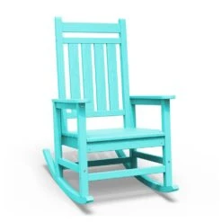 HDPE Aruba Blue Adirondack Rocking Chair (1-Pack)