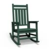 HDPE Dark Green Adirondack Rocking Chair (1-Pack)