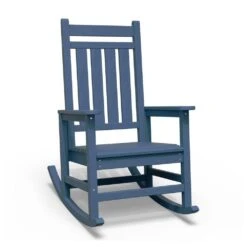 HDPE Blue Adirondack Rocking Chair (1-Pack)