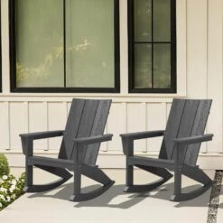 Modern Rocking Plastic Outdoor Adirondack Chair In Gray 15 Modern Rocking Plastic Outdoor Adirondack Chair In Gray -Jearey plastic adirondack chairs peyyy gray 31 1000