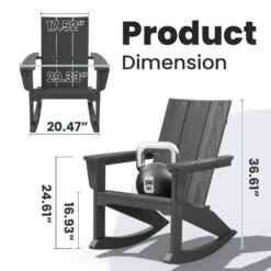Modern Rocking Plastic Outdoor Adirondack Chair In Gray 9 Modern Rocking Plastic Outdoor Adirondack Chair In Gray -Jearey plastic adirondack chairs peyyy gray c3 1000