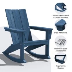 Modern Rocking Plastic Outdoor Adirondack Chair In Navy 12 Modern Rocking Plastic Outdoor Adirondack Chair In Navy -Jearey plastic adirondack chairs peyyy navy 44 1000