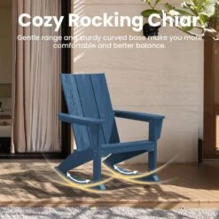 Modern Rocking Plastic Outdoor Adirondack Chair In Navy 14 Modern Rocking Plastic Outdoor Adirondack Chair In Navy -Jearey plastic adirondack chairs peyyy navy 76 1000