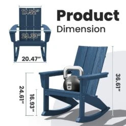 Modern Rocking Plastic Outdoor Adirondack Chair In Navy 9 Modern Rocking Plastic Outdoor Adirondack Chair In Navy -Jearey plastic adirondack chairs peyyy navy c3 1000