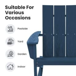 Modern Rocking Plastic Outdoor Adirondack Chair In Navy 13 Modern Rocking Plastic Outdoor Adirondack Chair In Navy -Jearey plastic adirondack chairs peyyy navy fa 1000