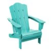 HDPE Classic Aruba Blue Folding Plastic Adirondack Chair (1-Pack)