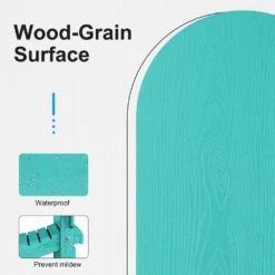 HDPE Classic Aruba Blue Folding Plastic Adirondack Chair (1-Pack) -Jearey plastic adirondack chairs psqwy aruba 76 1000