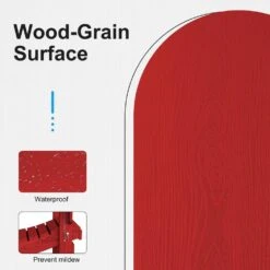 HDPE Classic Bright Red Folding Plastic Adirondack Chair (1-Pack) -Jearey plastic adirondack chairs psqwy brd 76 1000