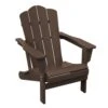 HDPE Classic Coffee Brown Folding Plastic Adirondack Chair (1-Pack)