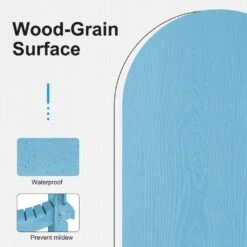 HDPE Classic Light Blue Folding Plastic Adirondack Chair (1-Pack) -Jearey plastic adirondack chairs psqwy gblue 76 1000