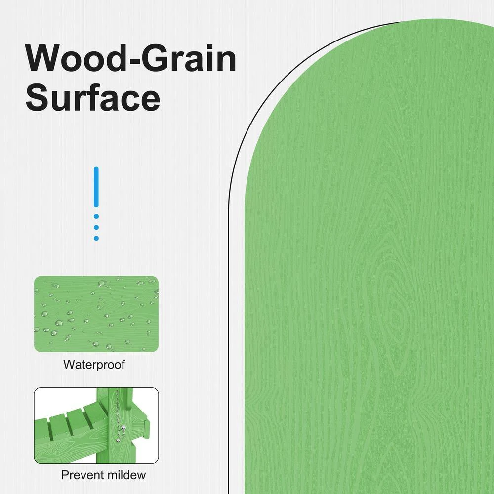 HDPE Classic Light Green Folding Plastic Adirondack Chair (1-Pack) 7 HDPE Classic Light Green Folding Plastic Adirondack Chair (1-Pack) - Image 7