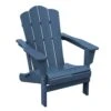 HDPE Classic Navy Folding Plastic Adirondack Chair (1-Pack)
