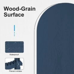 HDPE Classic Navy Folding Plastic Adirondack Chair (1-Pack) -Jearey plastic adirondack chairs psqwy navy 76 1000