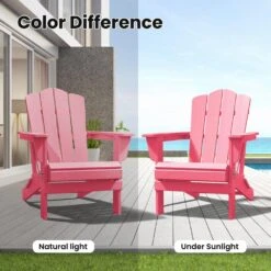 HDPE Classic Pink Folding Plastic Adirondack Chair (1-Pack) 15 HDPE Classic Pink Folding Plastic Adirondack Chair (1-Pack) -Jearey plastic adirondack chairs psqwy pink fa 1000 1