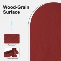 HDPE Classic Dark Red Folding Plastic Adirondack Chair (1-Pack) -Jearey plastic adirondack chairs psqwy red 76 1000