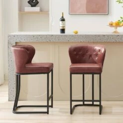Star Stackable Plastic Red Outdoor Bar Stool (set Of 2) -Jearey red jearey bar stools xq24 red 31 1000
