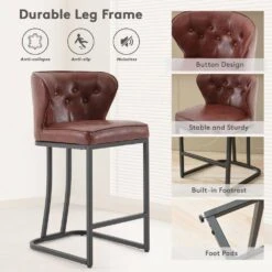 Star Stackable Plastic Red Outdoor Bar Stool (set Of 2) -Jearey red jearey bar stools xq24 red 44 1000