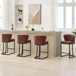 Star Stackable Plastic Red Outdoor Bar Stool (set Of 2) -Jearey red jearey bar stools xq24 red 4f 1000