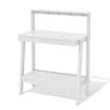45.5 In. H X 34.8 In. W X 17.7 In. D White HDPE Potting Bench Table, Multi-Purpose Plant And Storage Shelf