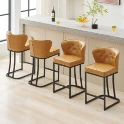 Star Stackable Plastic Yellow Outdoor Bar Stool (set Of 2) -Jearey yellow jearey bar stools xq24 ye 1f 1000