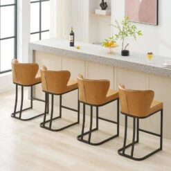 Star Stackable Plastic Yellow Outdoor Bar Stool (set Of 2) -Jearey yellow jearey bar stools xq24 ye 4f 1000