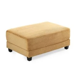 Yellow Corduroy Ottoman For Sectional Sofa -Jearey yellow jearey ottomans dxrjd yellow 4f 1000