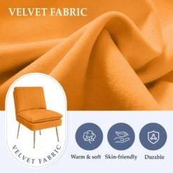 Yellow 1-Piece Armless Upholstered Leisure Tight Back Accent Side Chair With Cushion -Jearey yellow jearey ottomans e11xxy hd ye 4f 1000